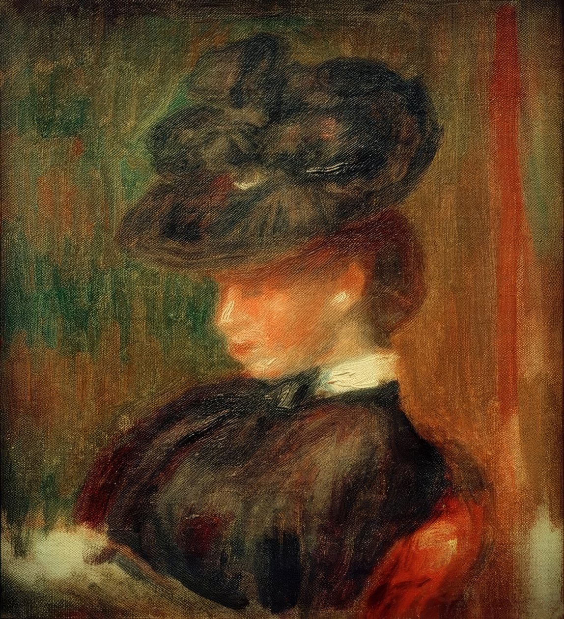 Dama con sombrero de Pierre Auguste Renoir