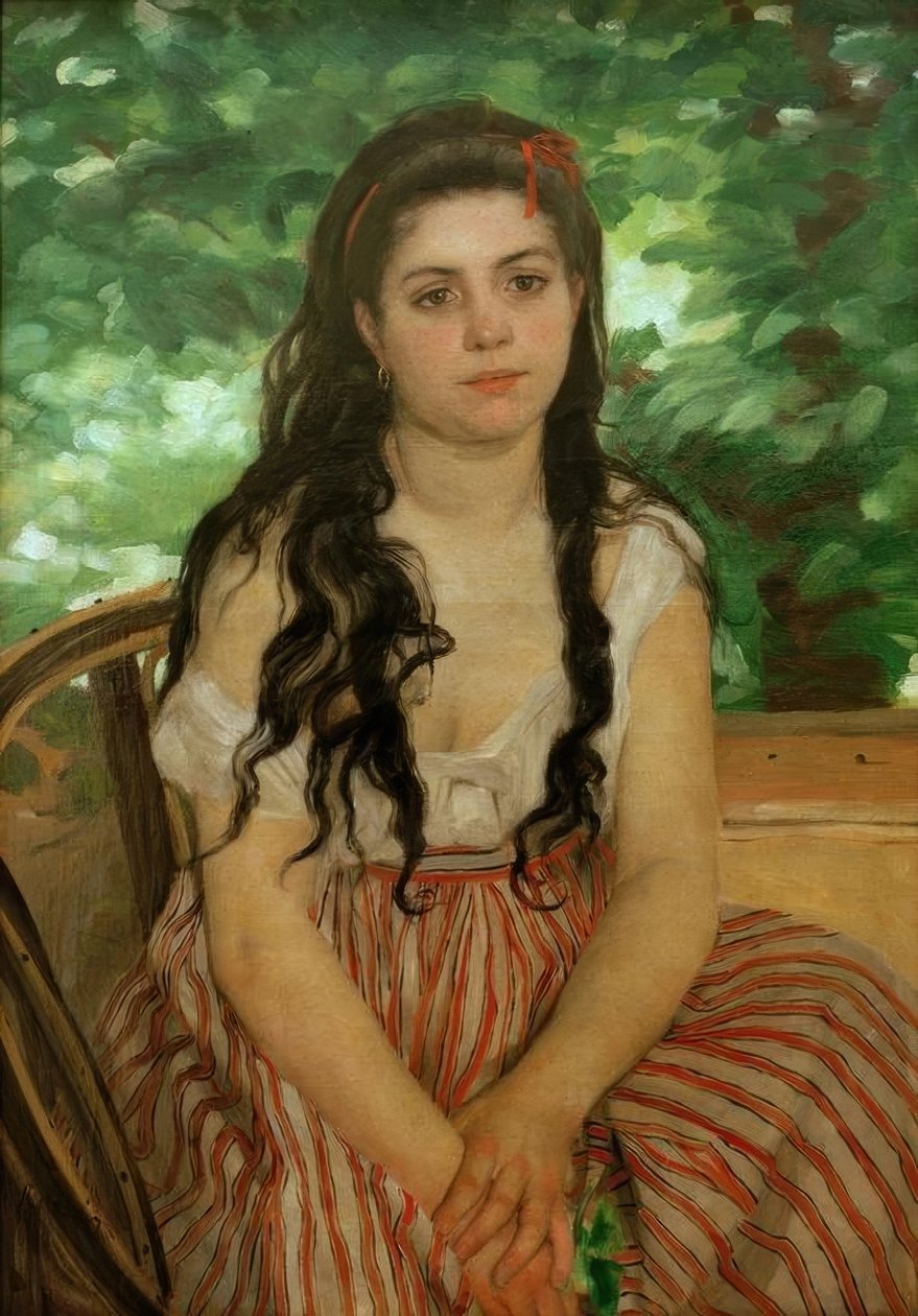 En verano, estudio de Pierre Auguste Renoir