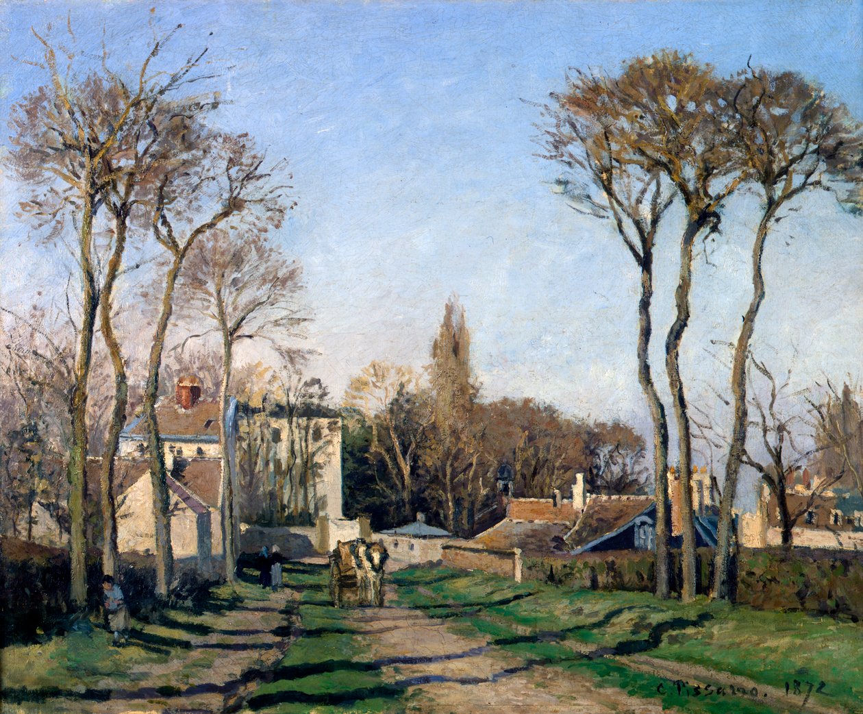 Entrada al pueblo de Voisins, Yvelines de Pierre Auguste Renoir
