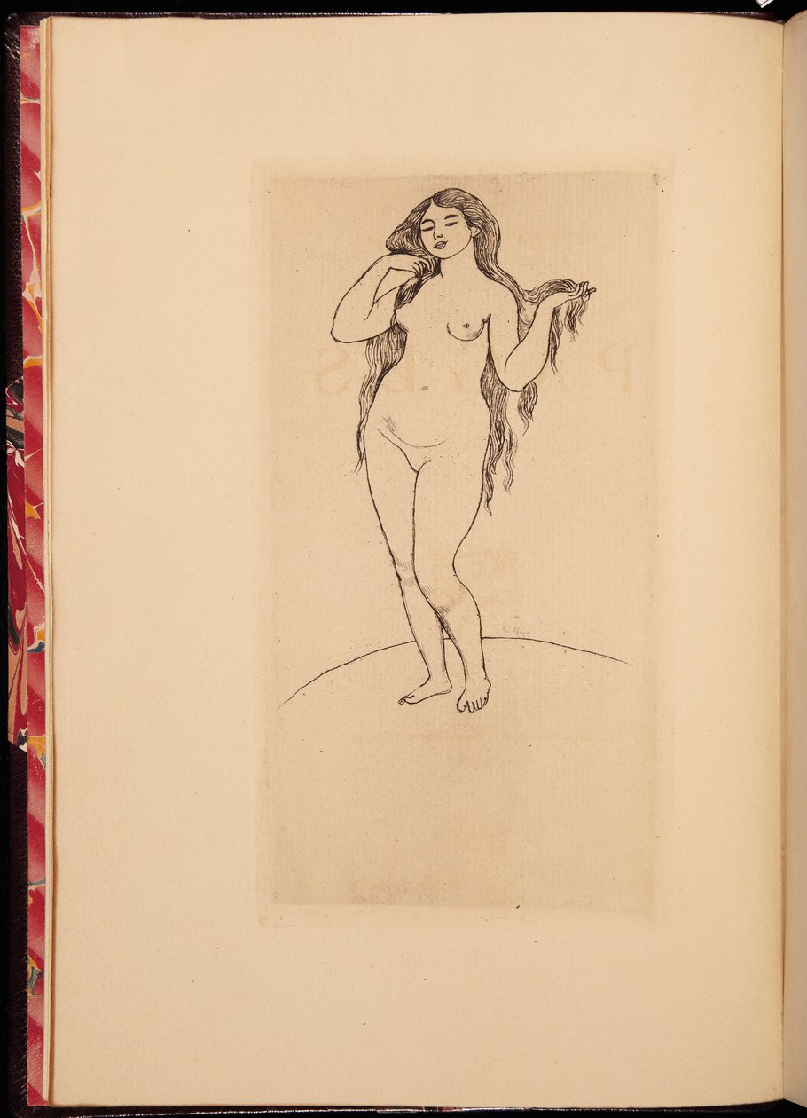 Frontispicio de una antología de obras de Stéphane Mallarmé, 1891 de Pierre Auguste Renoir