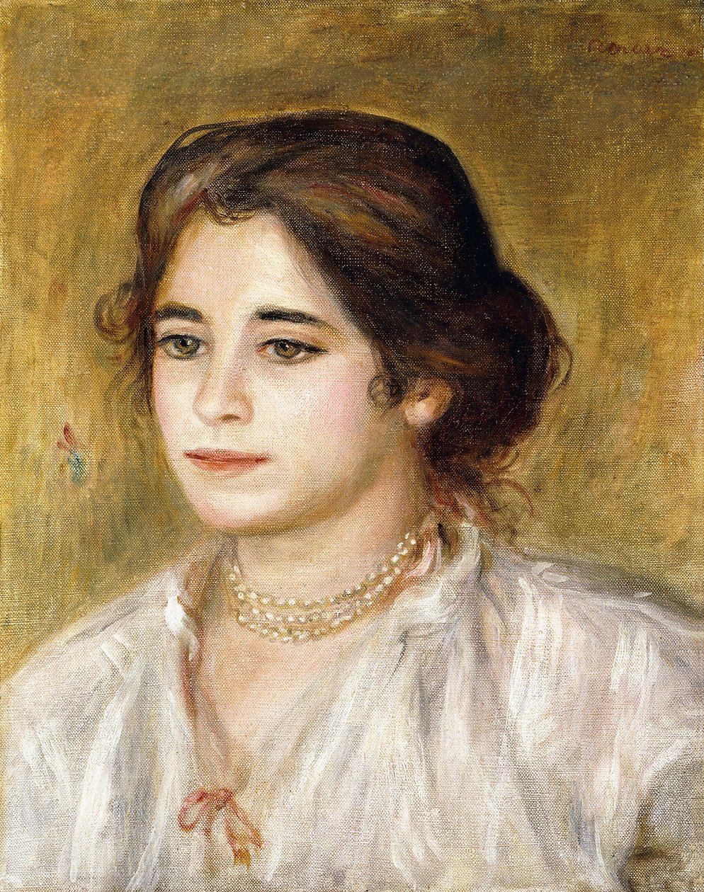 Gabrielle con collar, 1906 de Pierre Auguste Renoir