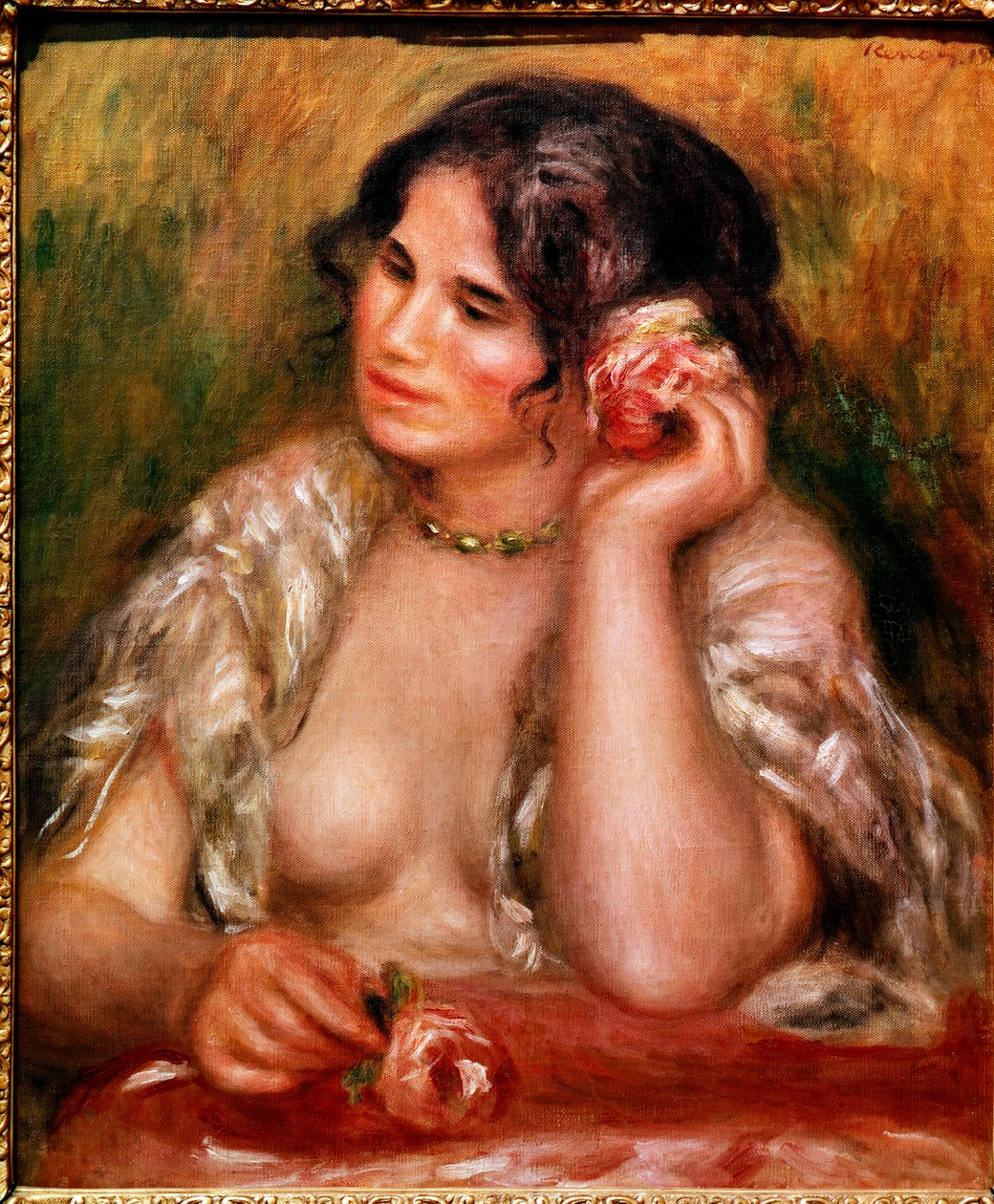 Gabrielle con la rosa de Pierre Auguste Renoir