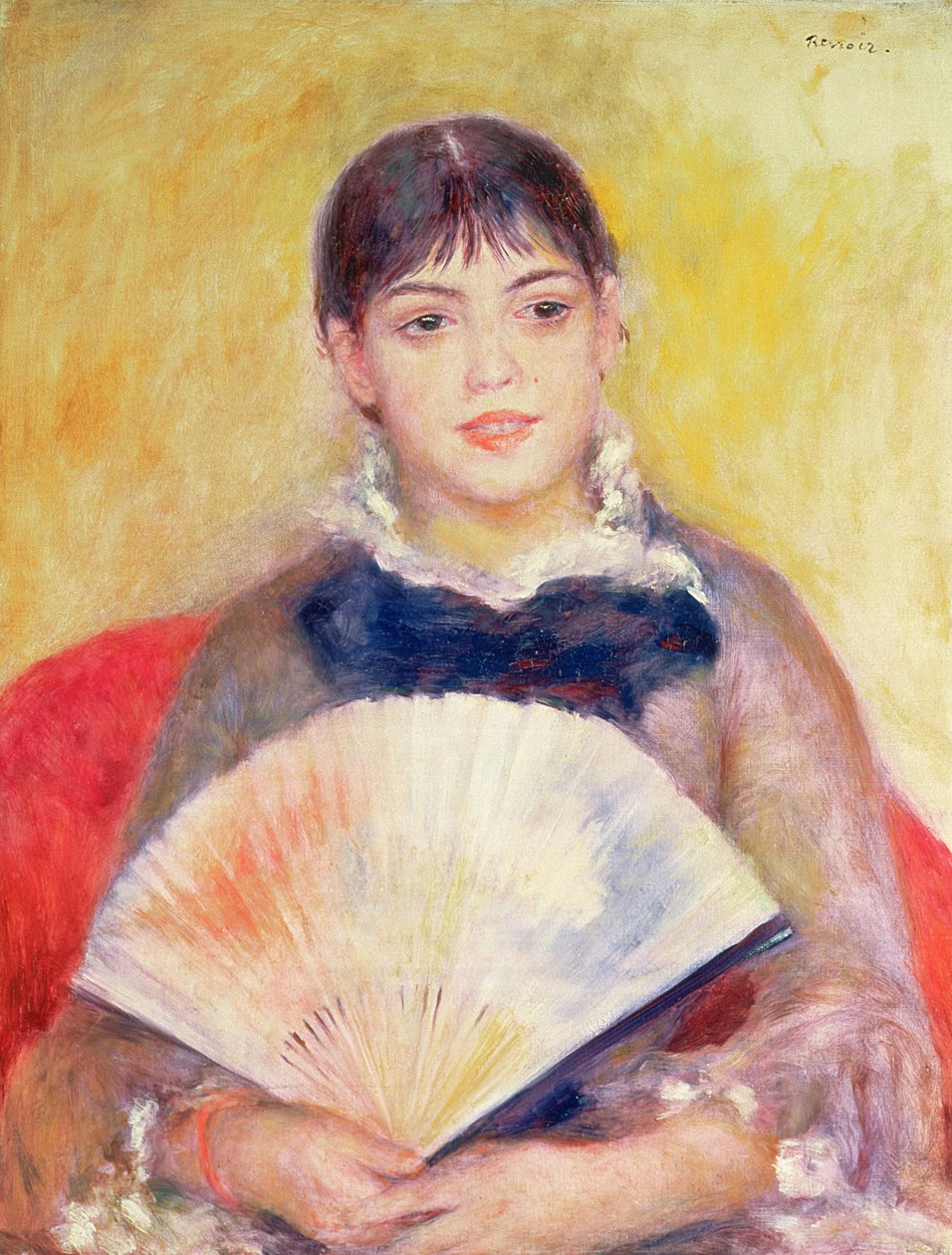 Niña con Abanico de Pierre Auguste Renoir