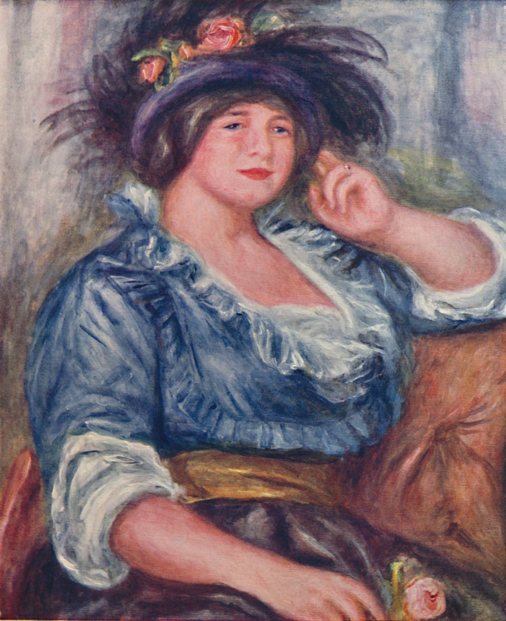 Chica con una rosa, 1913, 1923 de Pierre Auguste Renoir