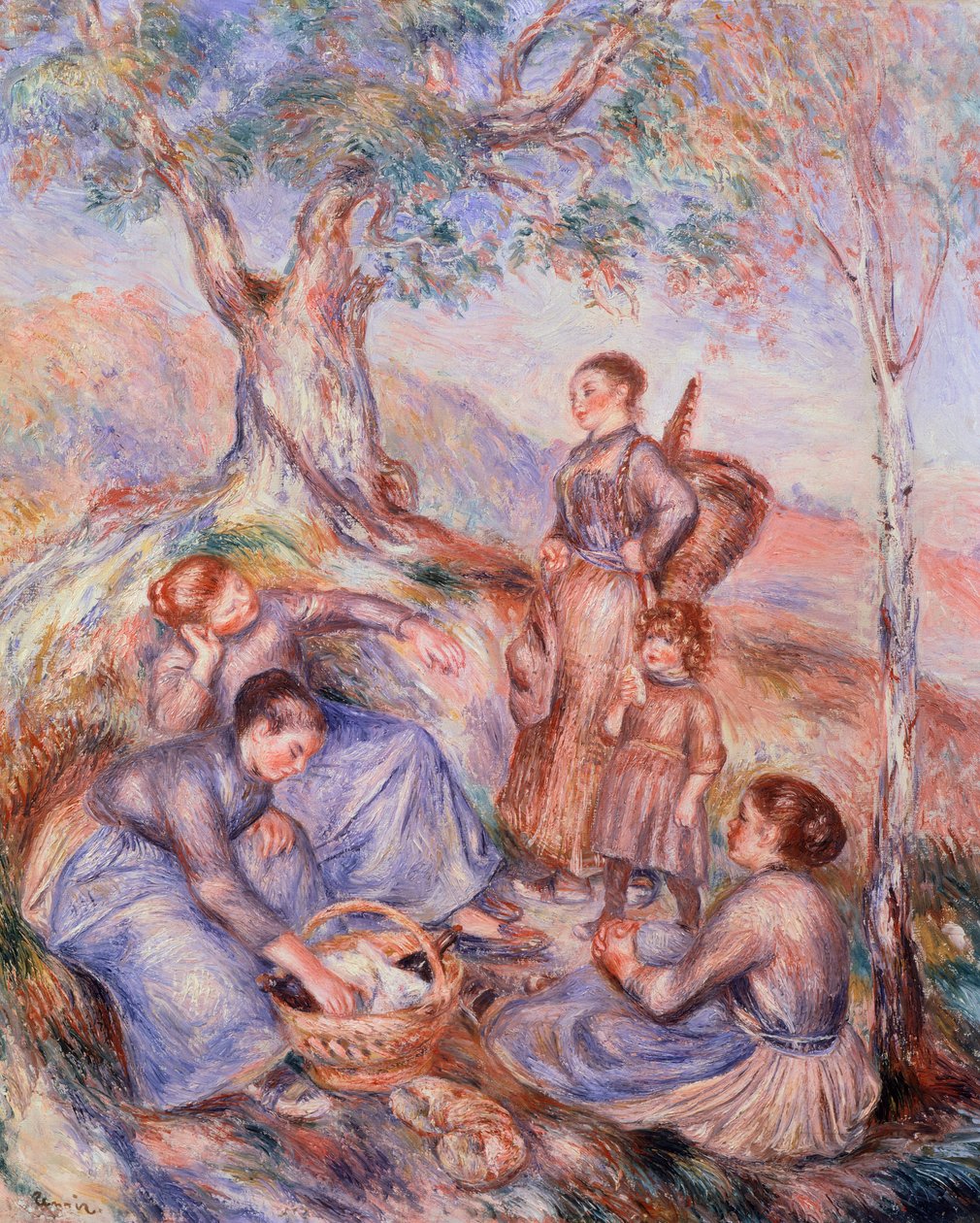 Desayuno de cosechadores de Pierre-Auguste Renoir (1841-1919) de Pierre Auguste Renoir