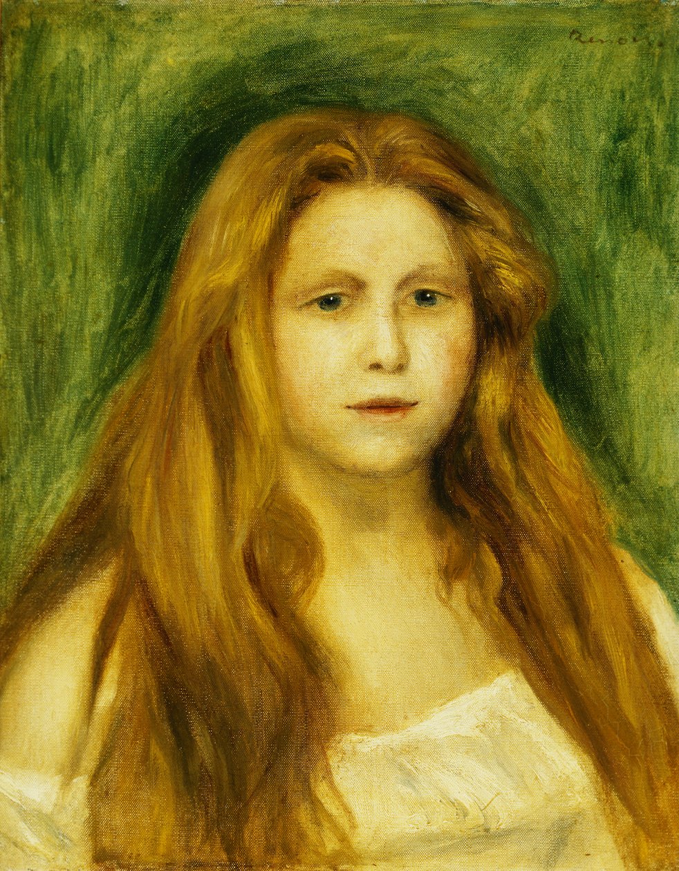 Cabeza de Chica, 1888 de Pierre Auguste Renoir
