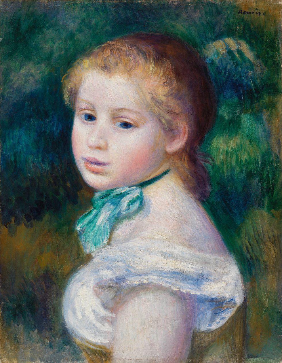 cabeza de niña de Pierre Auguste Renoir
