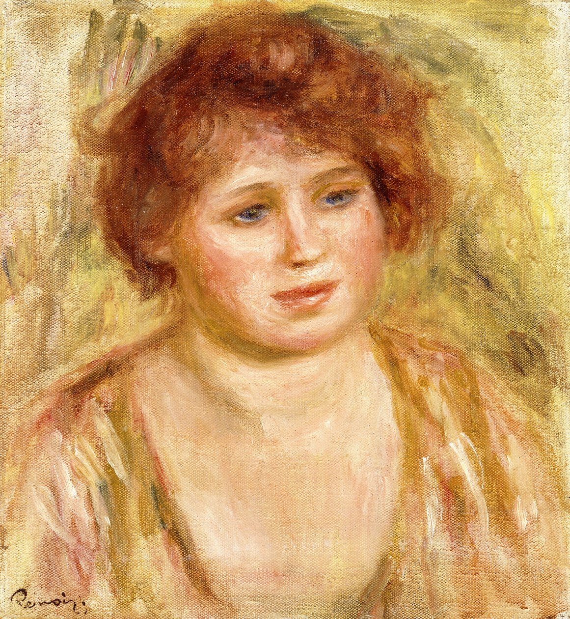 Cabeza de una mujer de Pierre Auguste Renoir