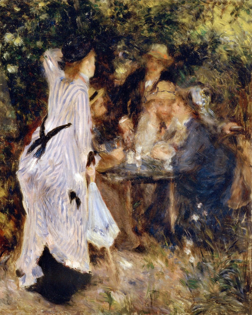 En el jardín Au Jardin du Moulin de la Galette, 1876 de Pierre Auguste Renoir