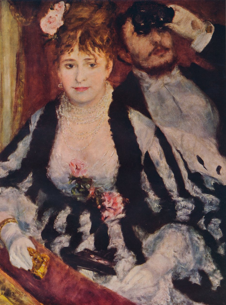 La Loge La Caja del Teatro, 1874, 1938 de Pierre Auguste Renoir