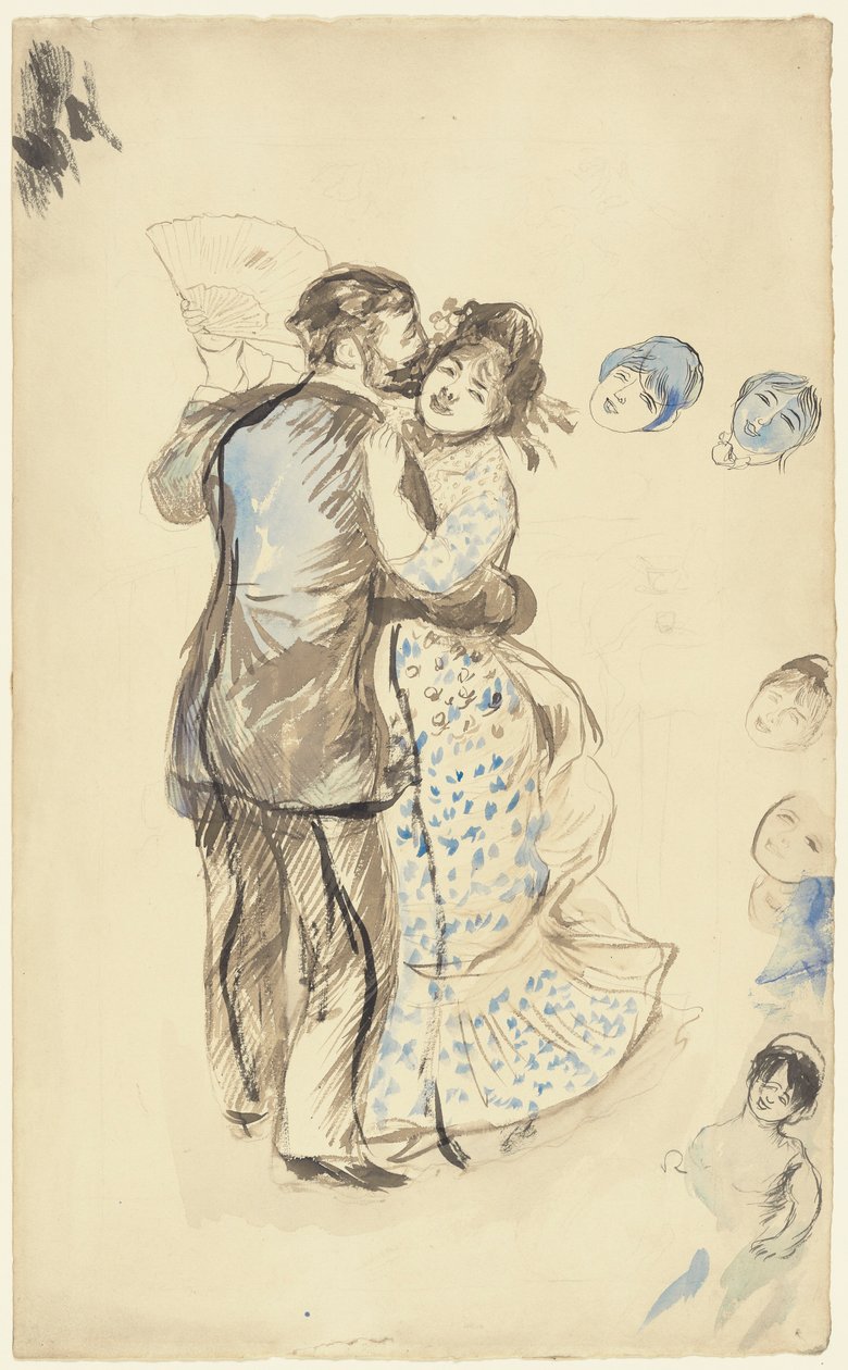 La danza? la campagne (La danza en el campo) de Pierre Auguste Renoir