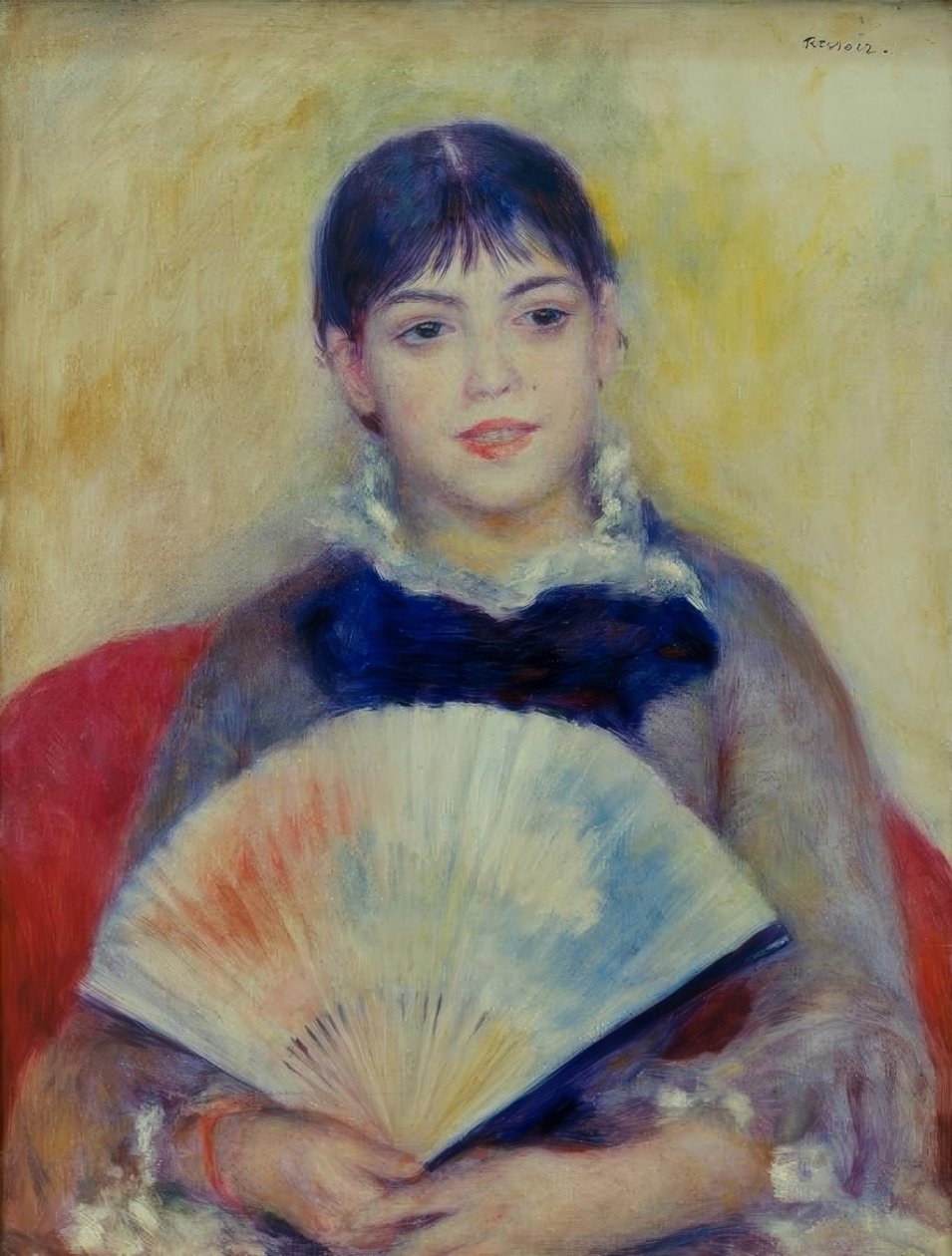La mujer con el abanico de Pierre Auguste Renoir