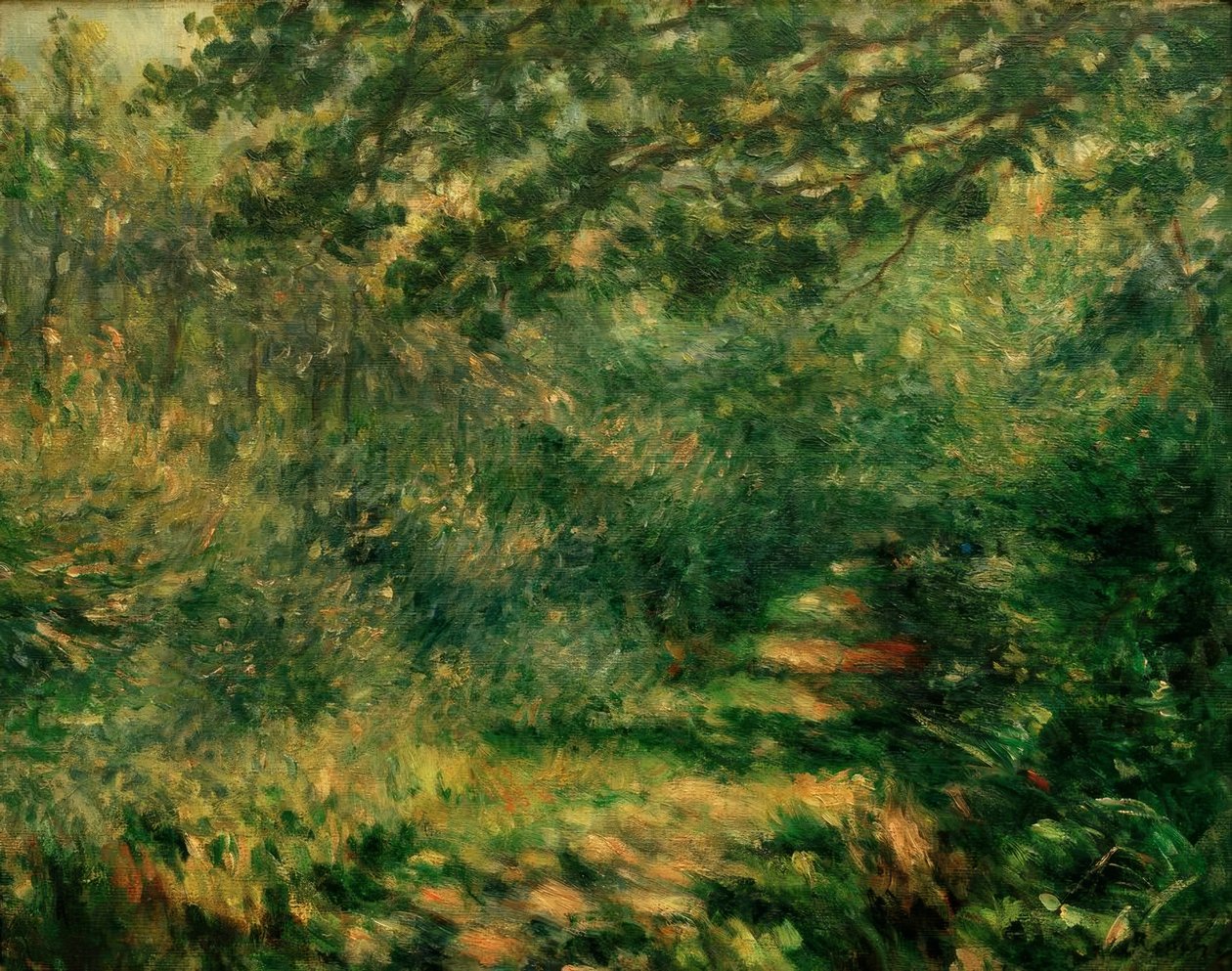 El camino bajo el bosque de Pierre Auguste Renoir