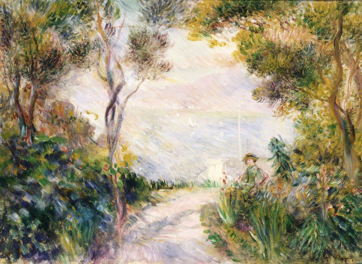Paisaje, fin del camino de Pierre-Auguste Renoir