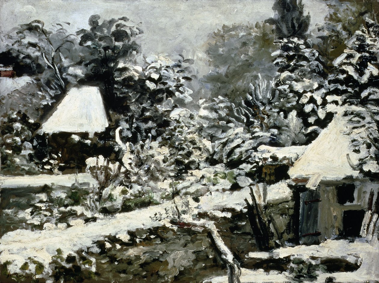 Paisaje, Efecto de Nieve, c.1868 de Pierre Auguste Renoir