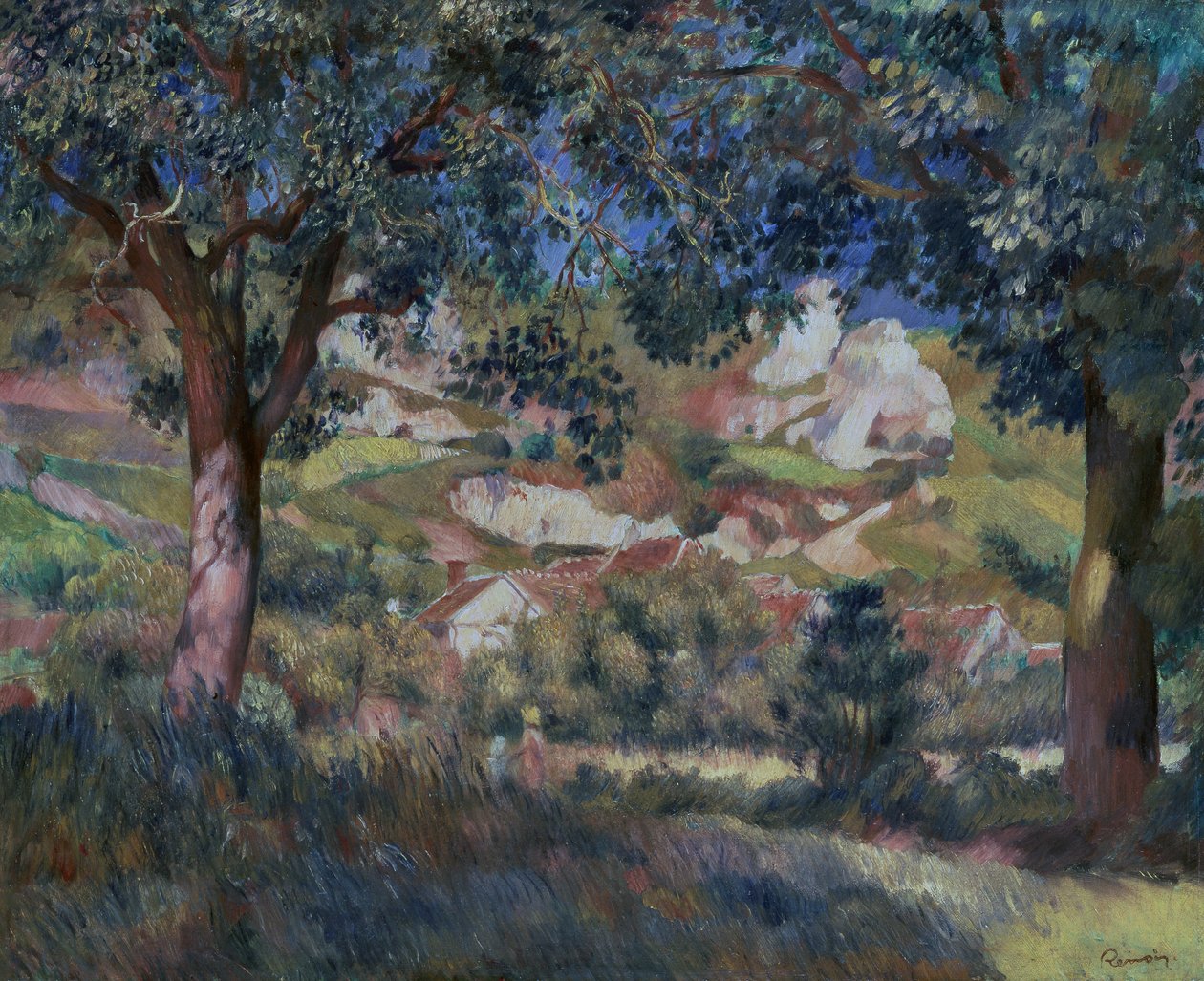 Paisaje en La Roche Guyon, c.1887 de Pierre Auguste Renoir