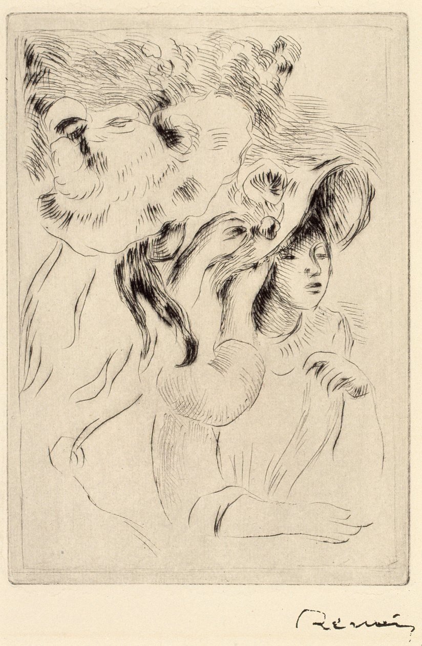 Le Chapeau Epignele, c. 1894 de Pierre Auguste Renoir