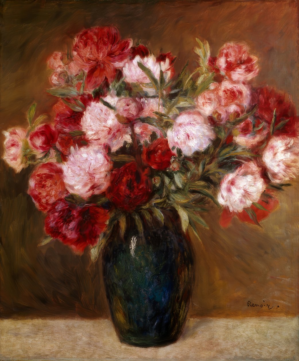 Las peonías de Pierre Auguste Renoir