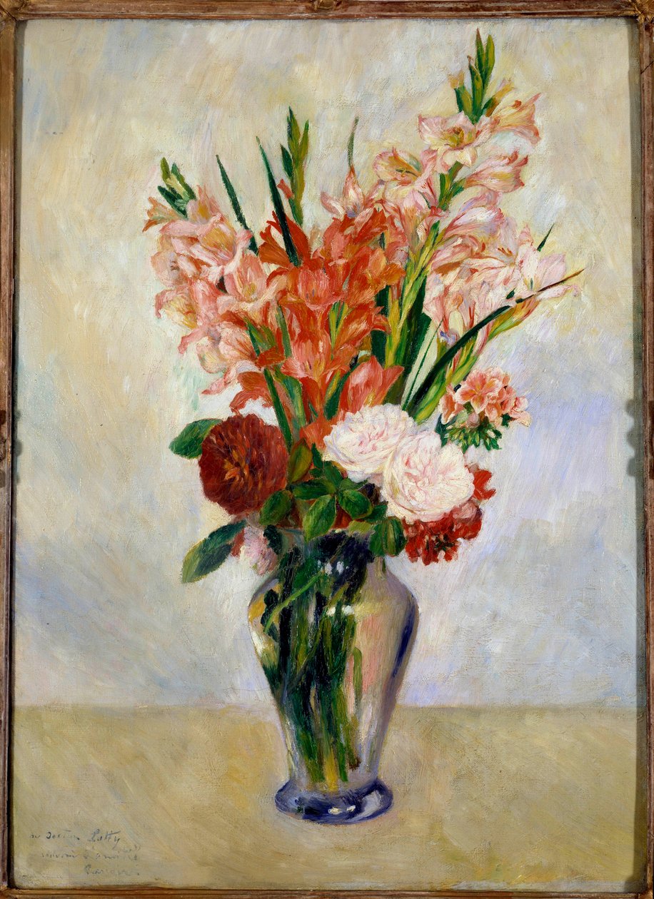 Los gladiolos. Pintura de Pierre Auguste Renoir (1841-1919) 1885 París, museo de Orsay de Pierre Auguste Renoir