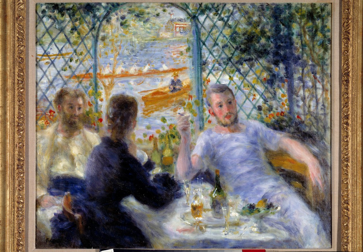 Almuerzo en el restaurante Fournaise o almuerzo de los remeros de Pierre Auguste Renoir