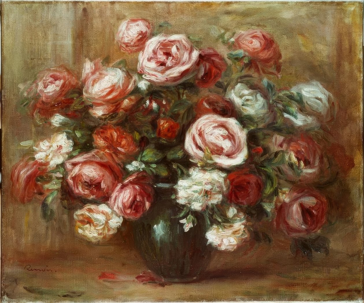 Naturaleza muerta con rosas de Pierre Auguste Renoir