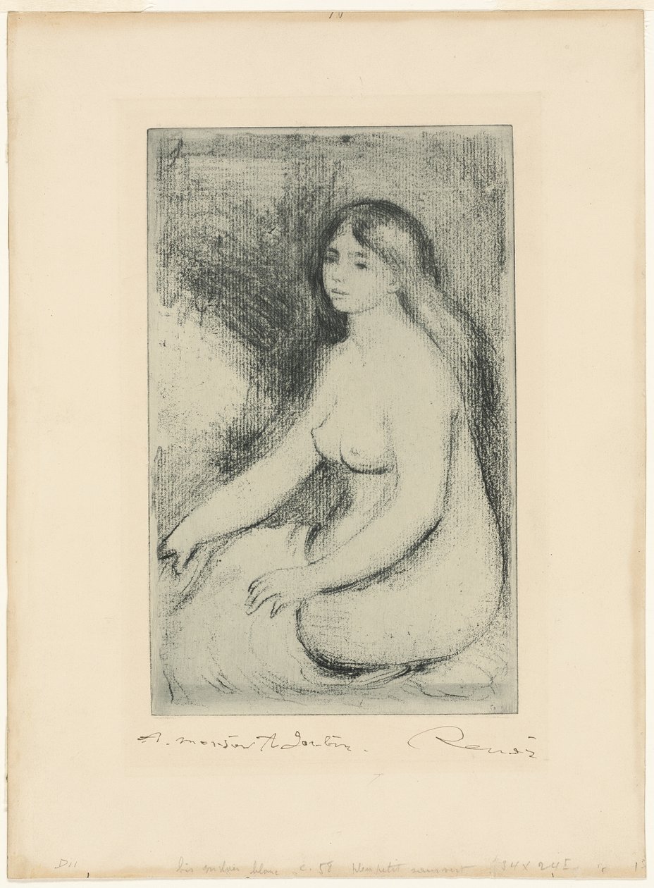 Bañista sentada de Pierre Auguste Renoir