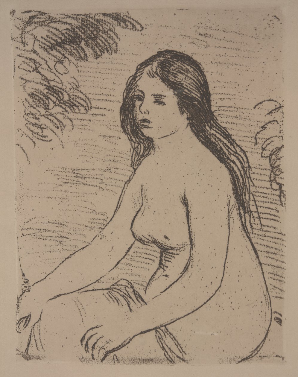Desnudo Femenino Sentado de Pierre Auguste Renoir