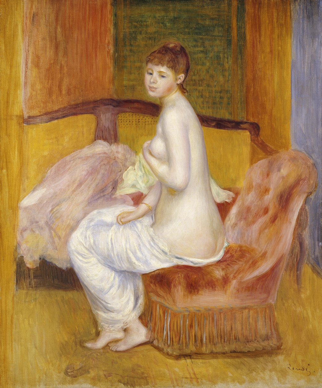 Desnudo sentado, descansando, 1885 de Pierre Auguste Renoir