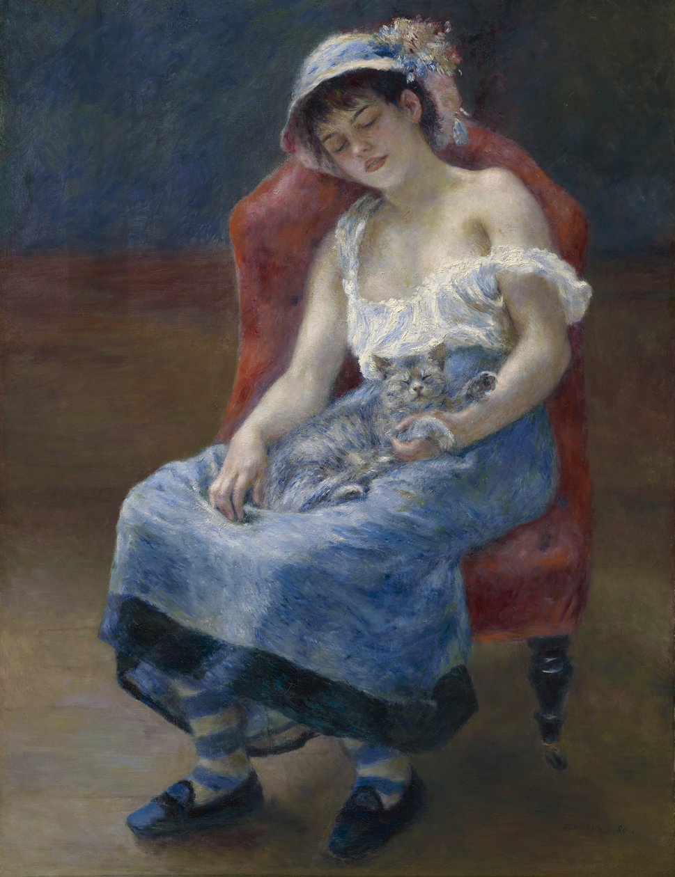 Niña durmiendo, 1880 de Pierre Auguste Renoir