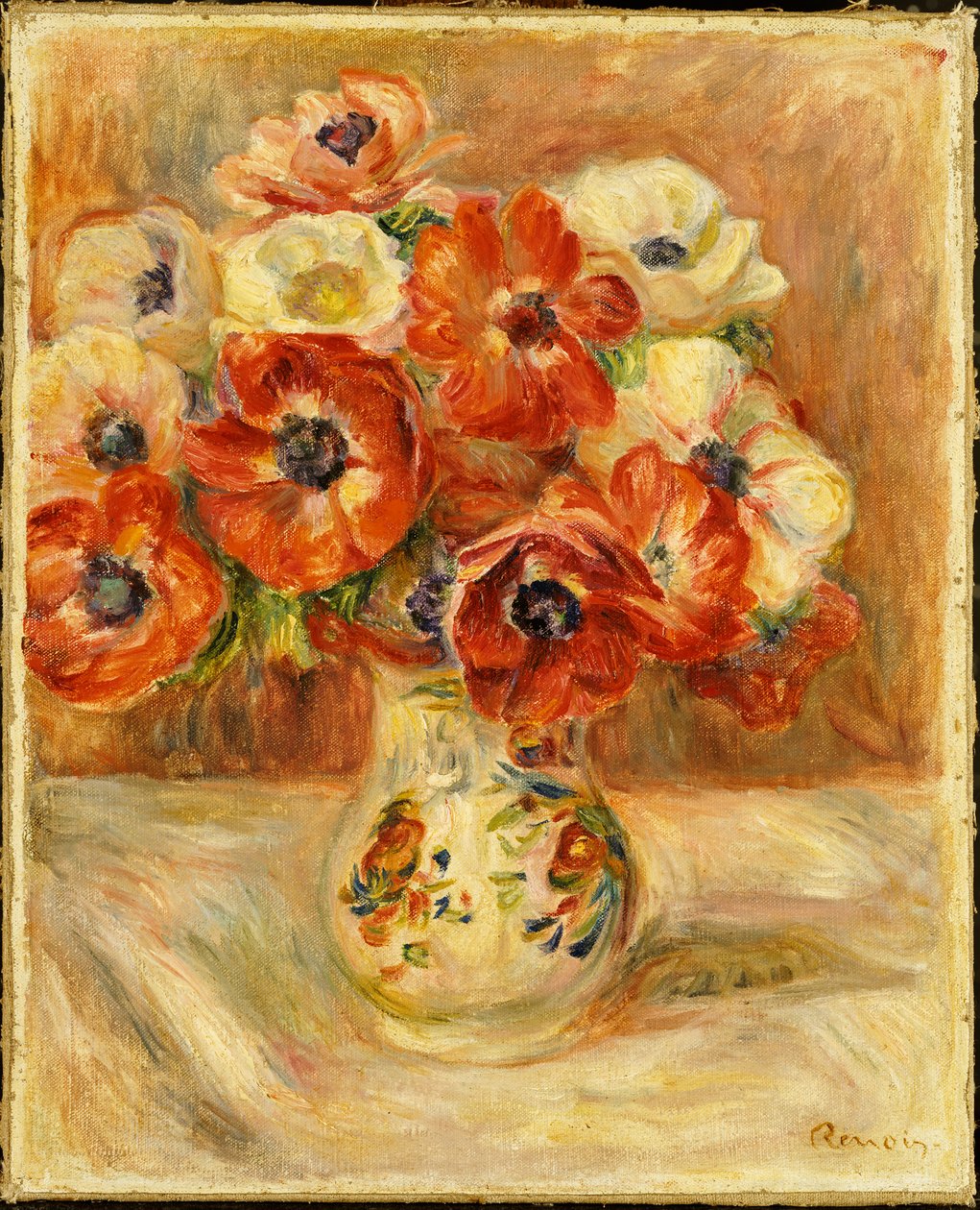 Naturaleza muerta con anémonas de Pierre Auguste Renoir