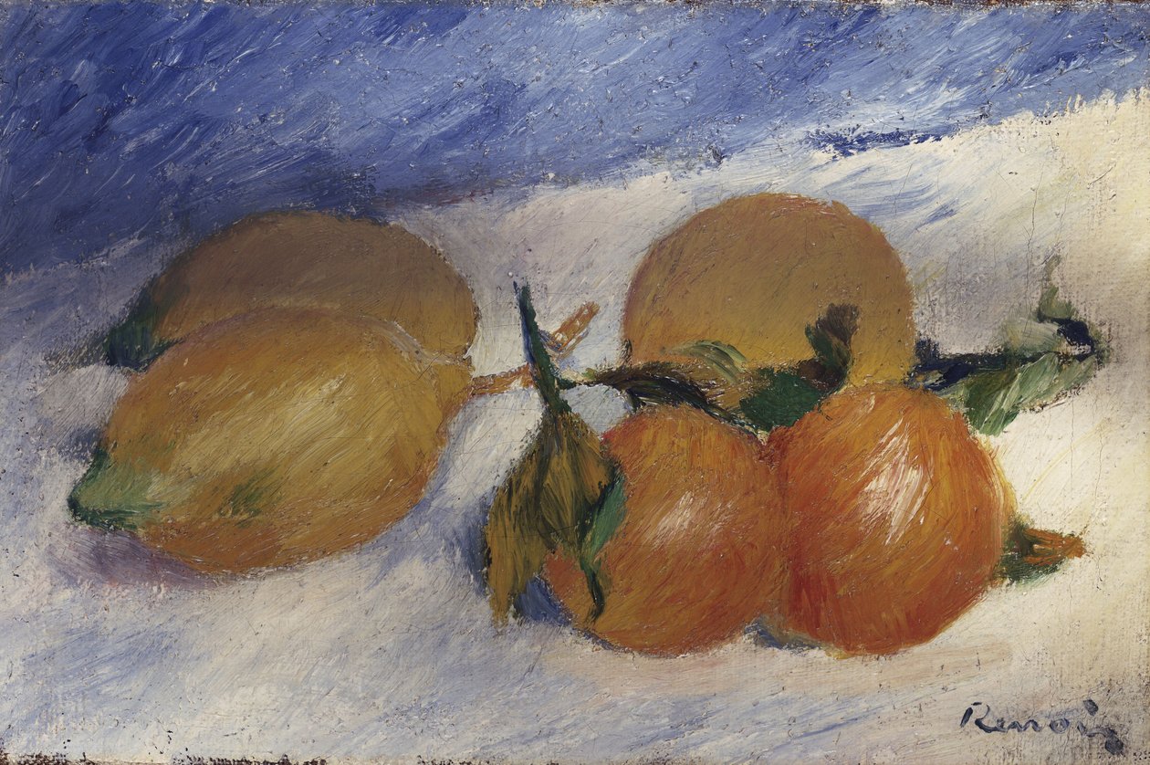 Naturaleza muerta con limones y naranjas de Pierre Auguste Renoir