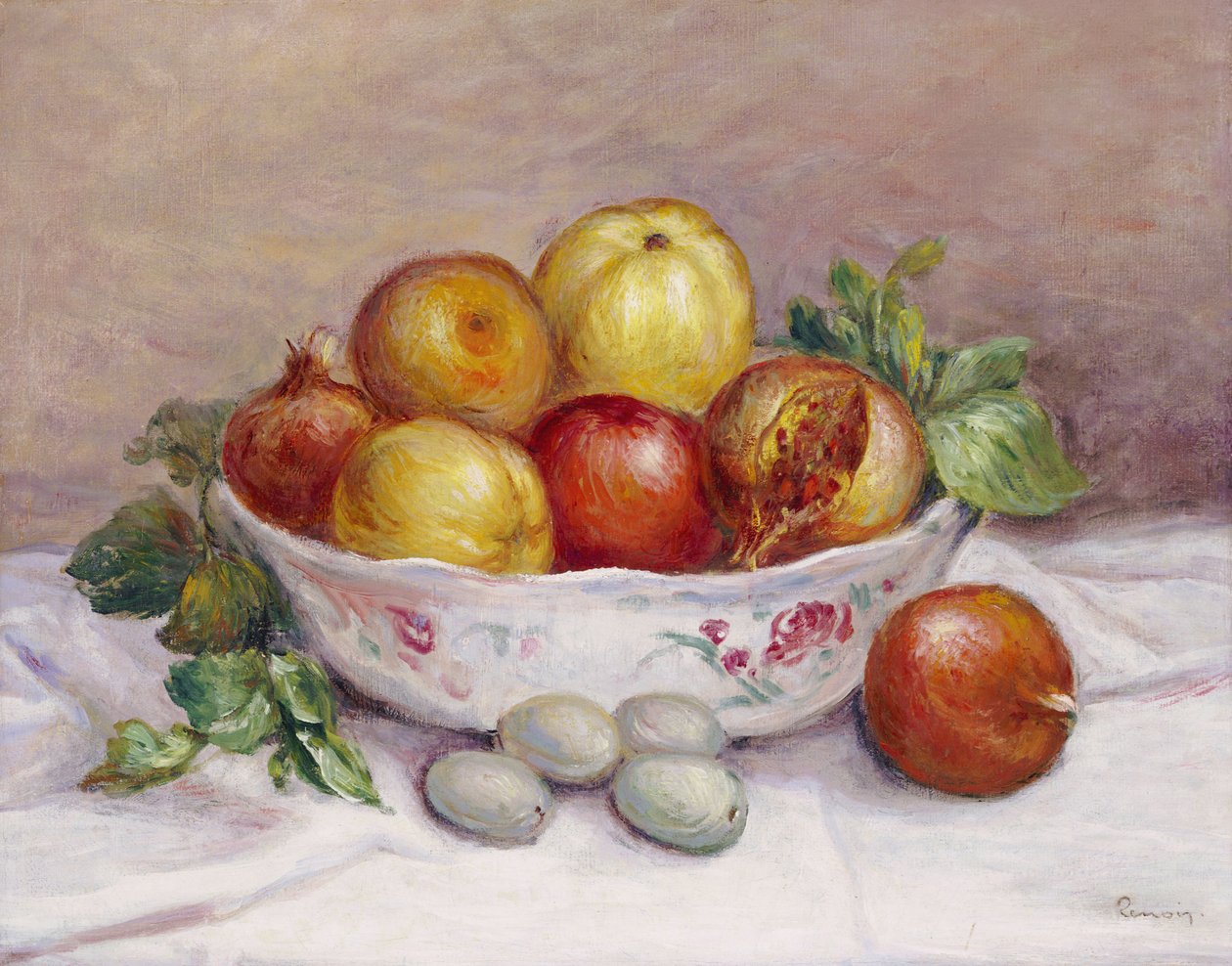Naturaleza muerta con una granada de Pierre Auguste Renoir