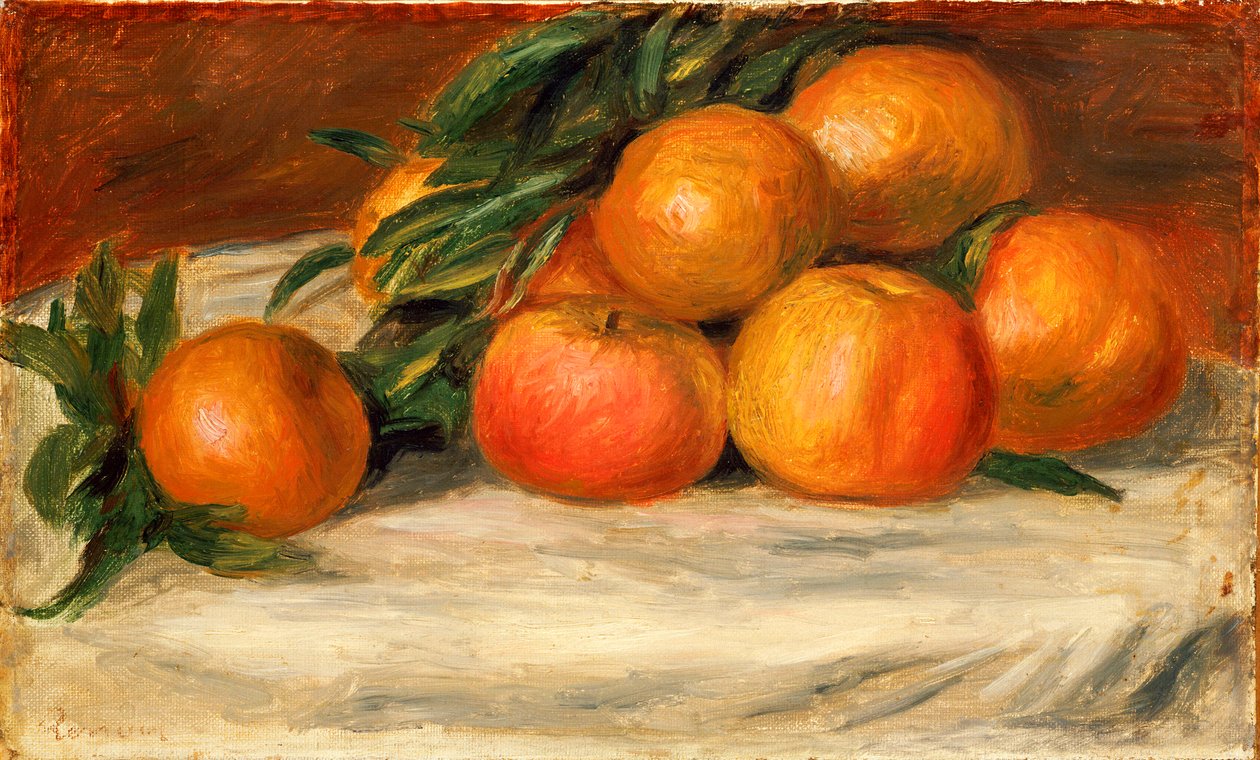 Naturaleza muerta con manzanas y naranjas, c.1901 de Pierre Auguste Renoir