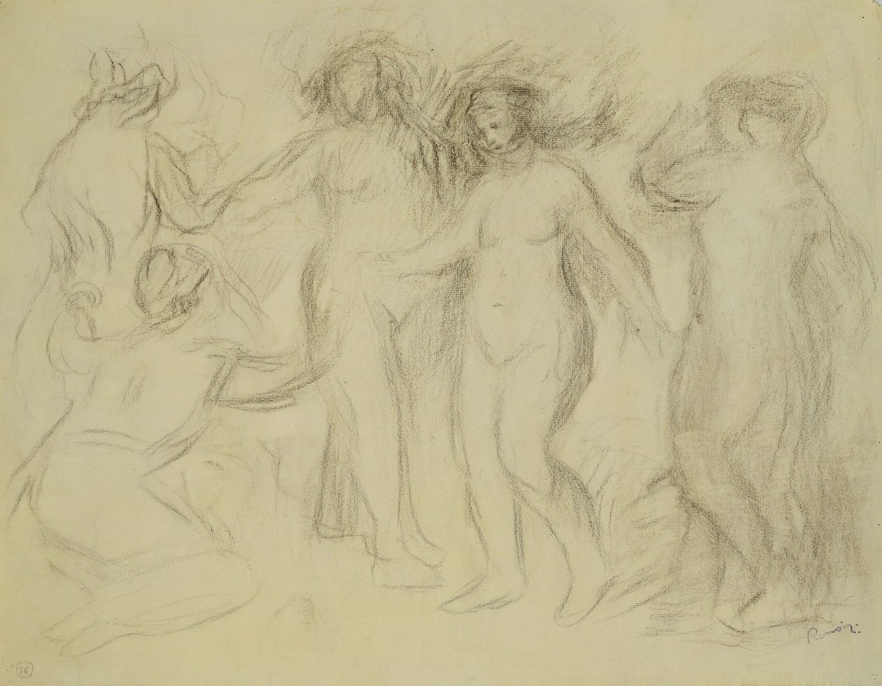 Estudio para el juicio de Paris de Pierre Auguste Renoir