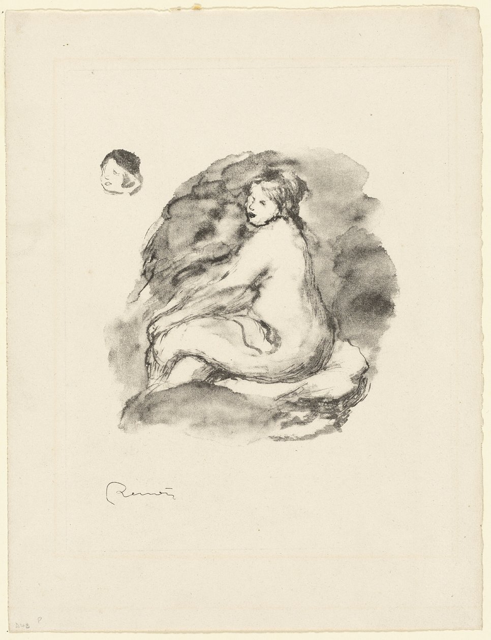 Estudio de una Mujer Desnuda Sentada, variante de Pierre-Auguste Renoir