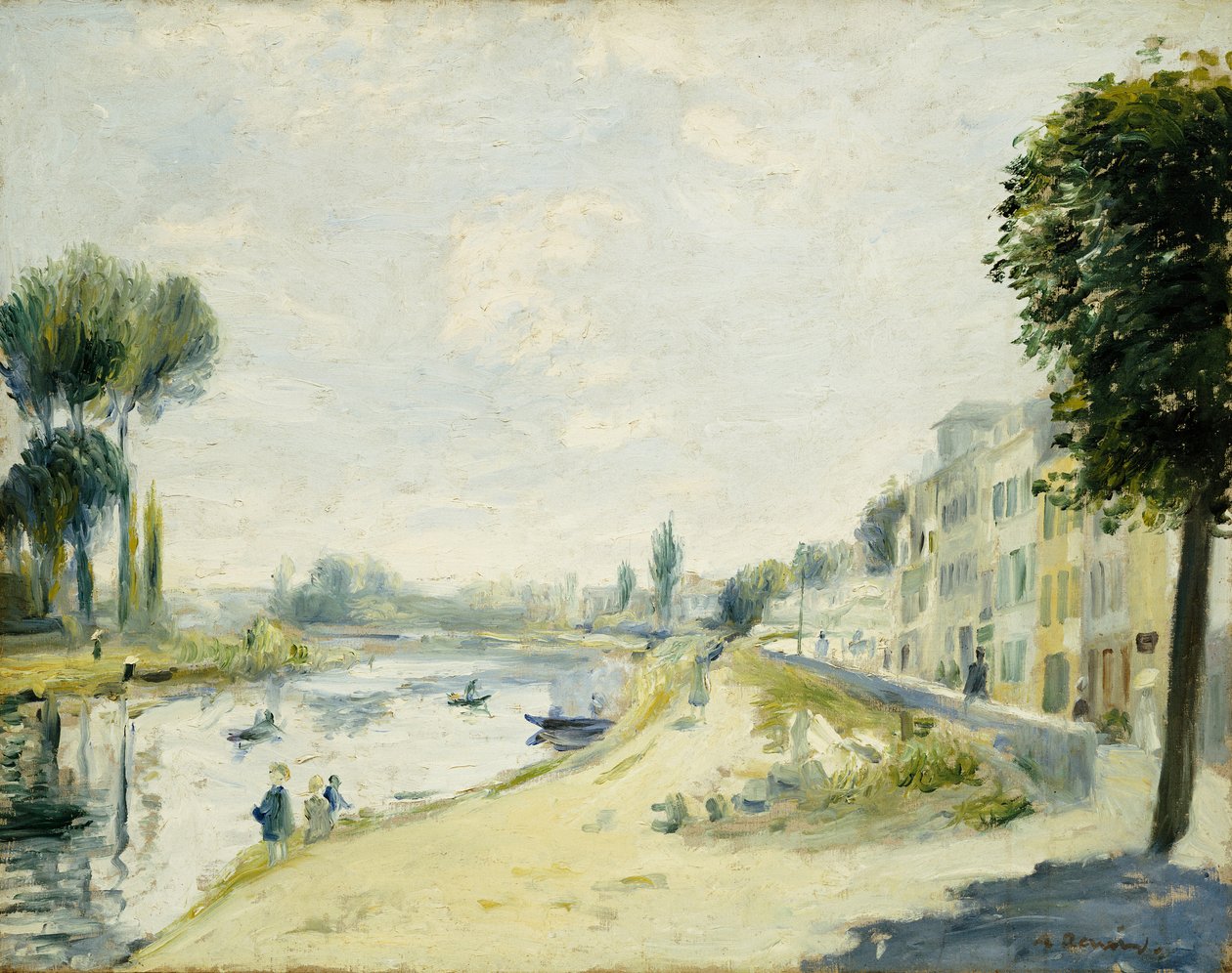 Las orillas del Sena en Bougival de Pierre Auguste Renoir