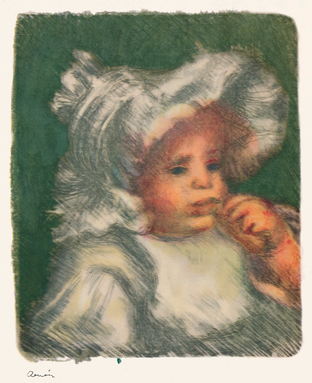 El niño con la galleta de Pierre Auguste Renoir