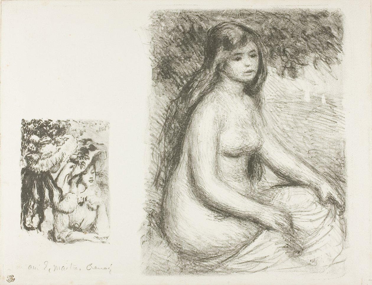 El Sombrero Prendido y el Bañista de Pierre Auguste Renoir