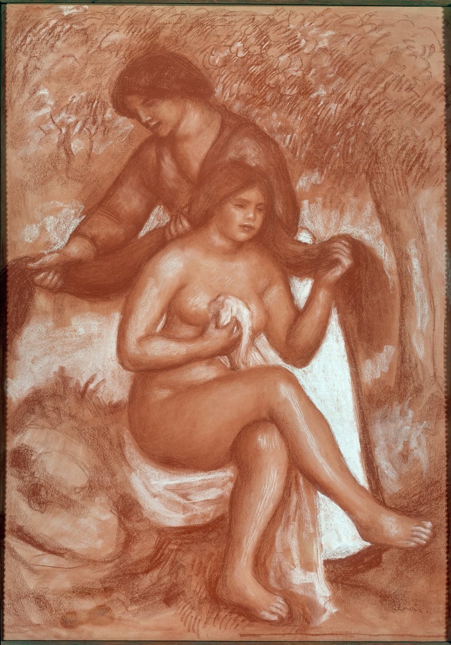 El aseo de la bañista de Pierre Auguste Renoir