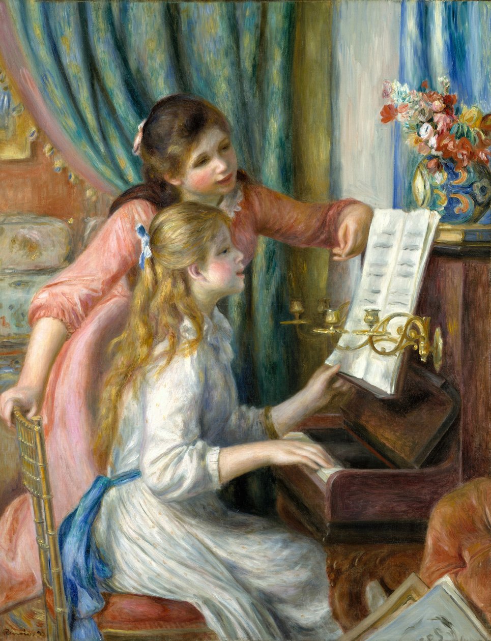 Dos jóvenes al piano, 1892 de Pierre Auguste Renoir