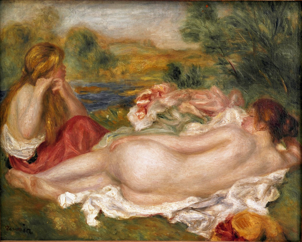 Dos bañistas. Pintura de Pierre Auguste Renoir de Pierre Auguste Renoir