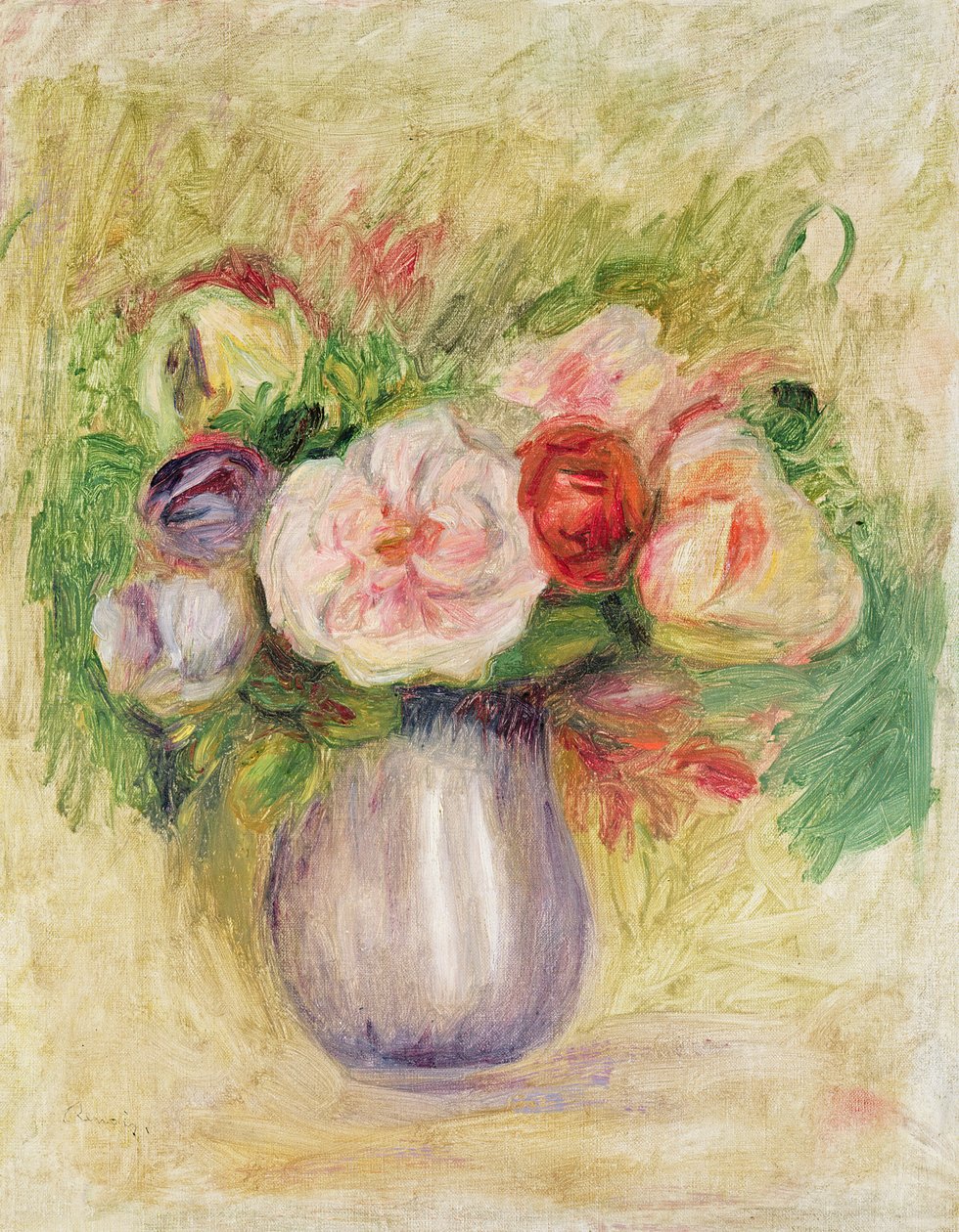 Jarrón de flores de Pierre Auguste Renoir