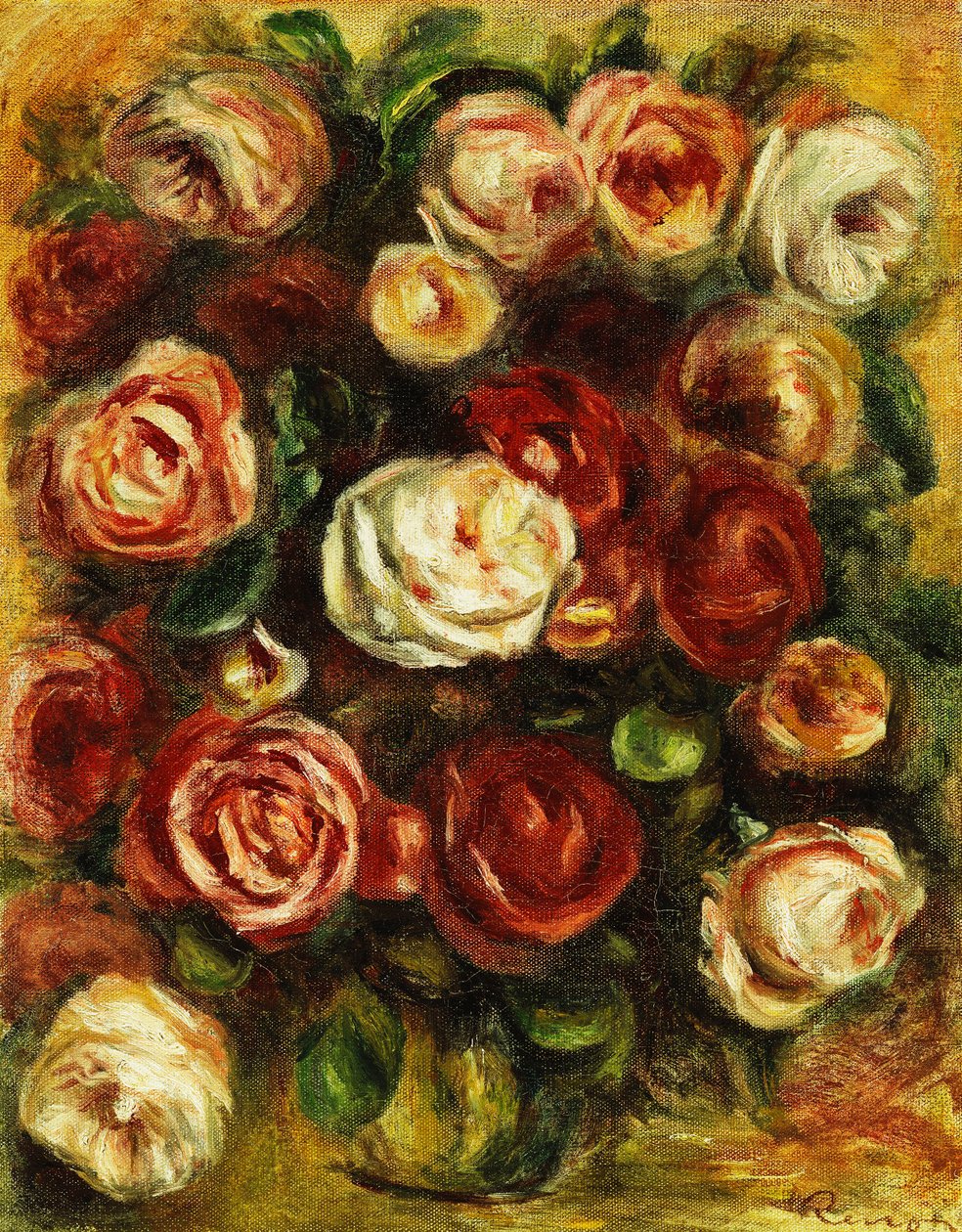Jarrón de rosas de Pierre Auguste Renoir