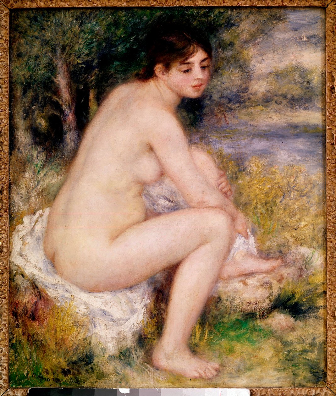 Mujer desnuda en un paisaje de Pierre Auguste Renoir