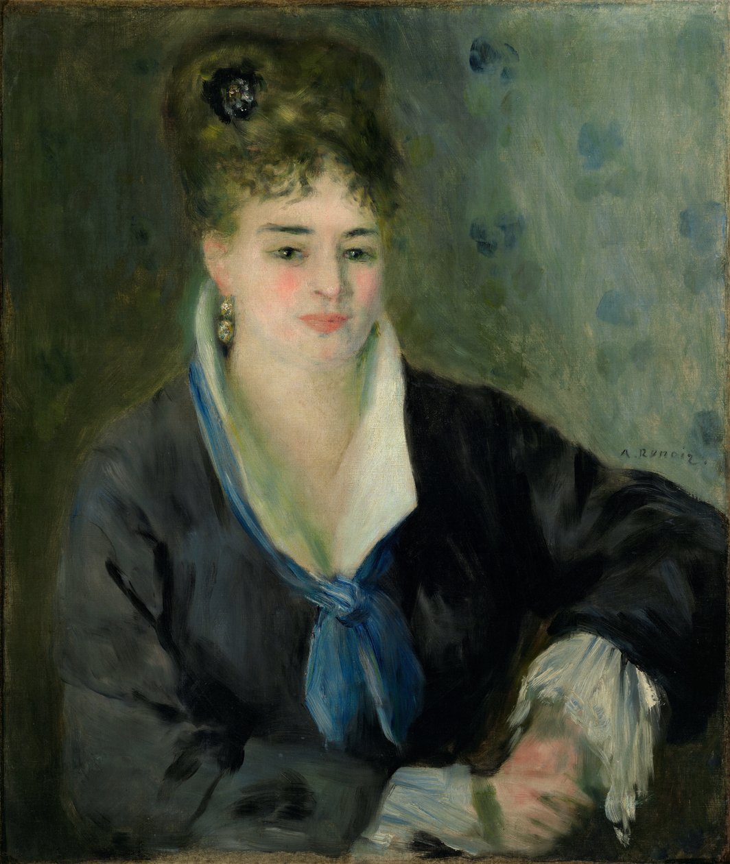 La mujer de negro de Pierre Auguste Renoir