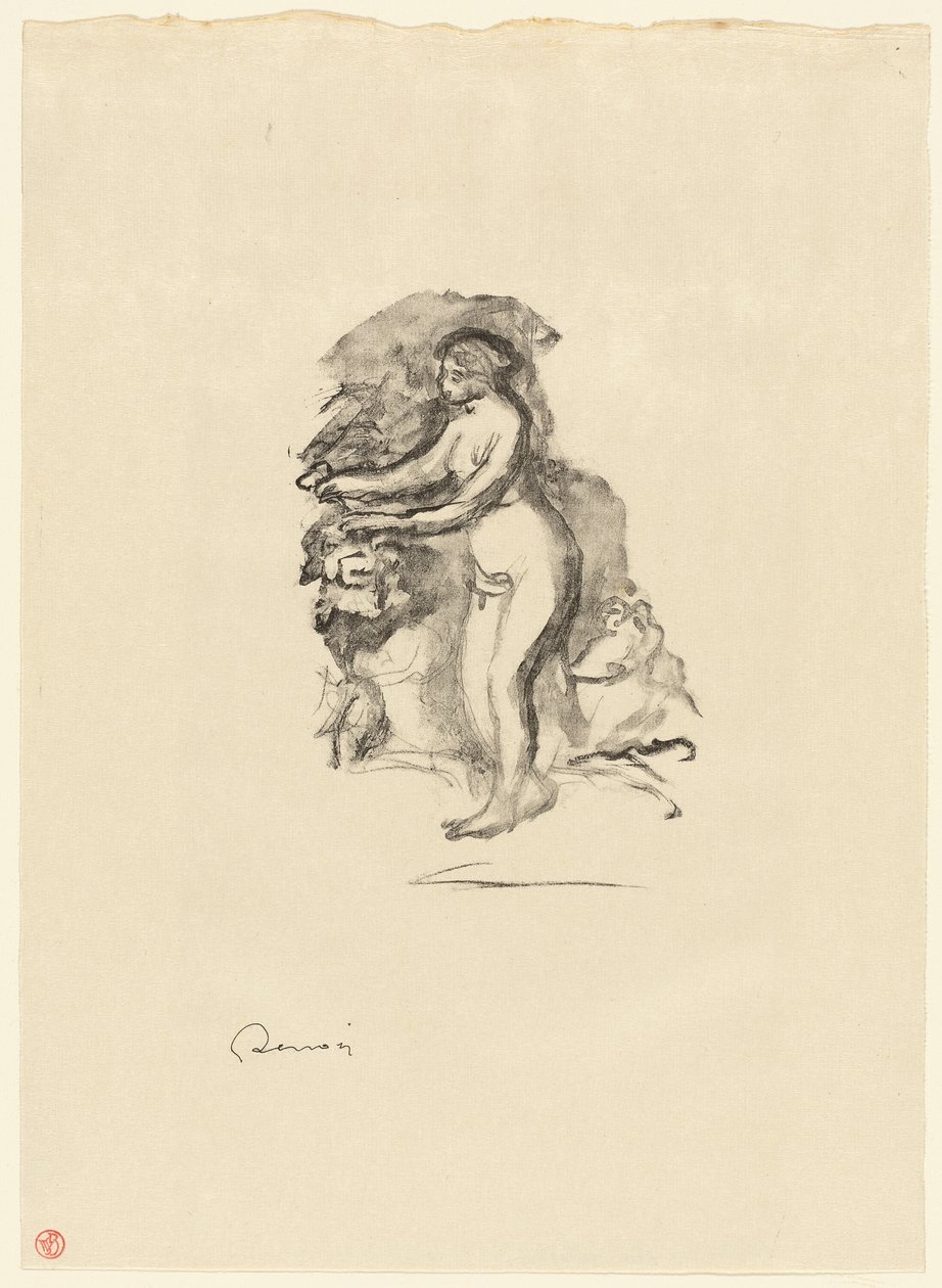 Mujer con vid de Pierre Auguste Renoir