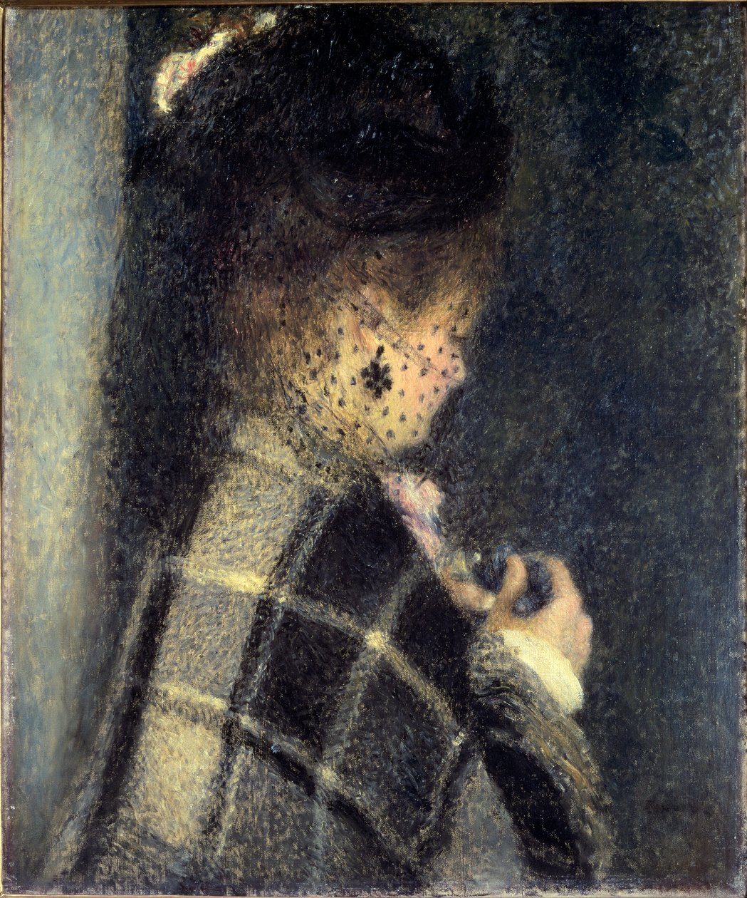 Joven con un pequeño velo de Pierre Auguste Renoir