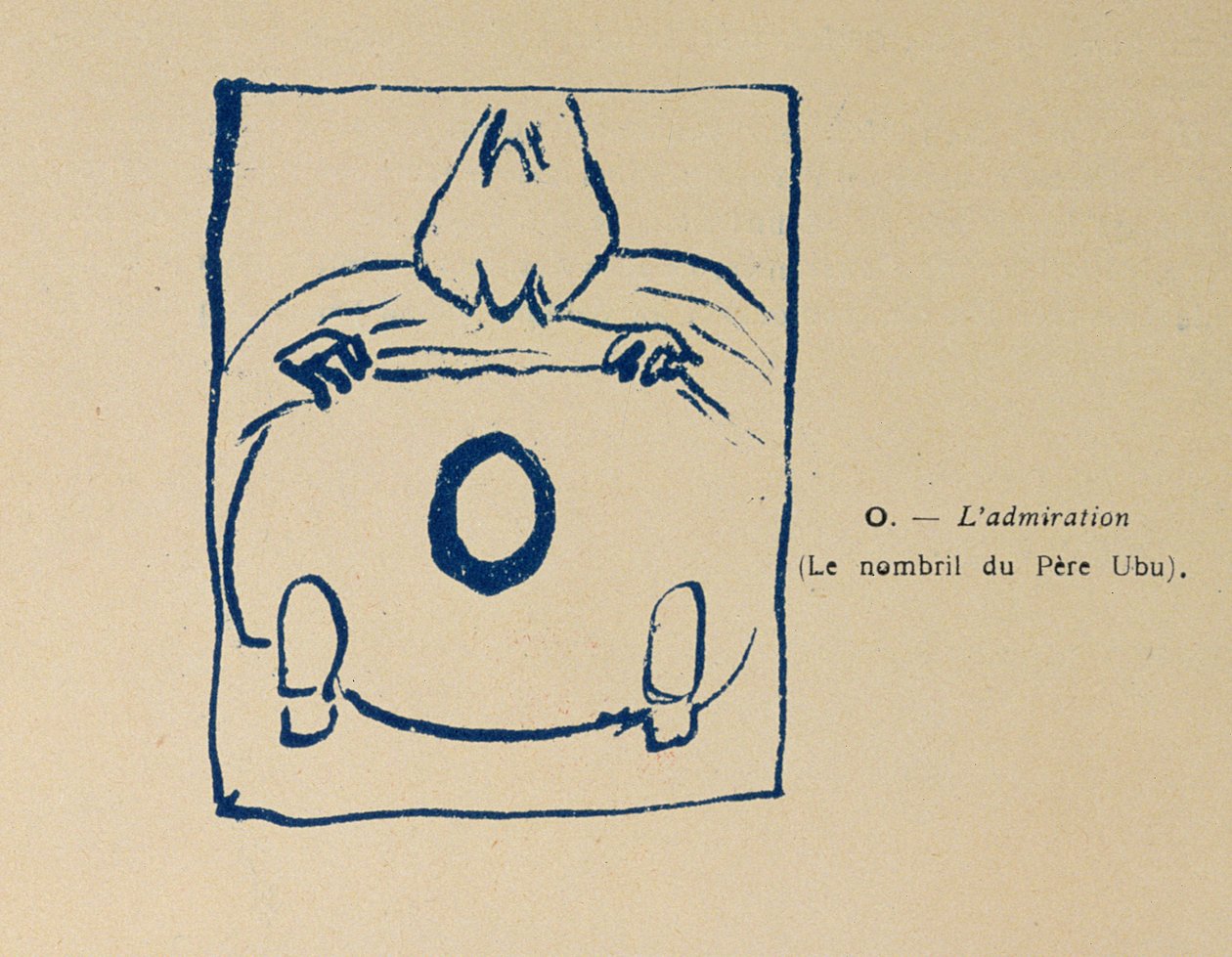 Admiración - Ombligo de Pere Ubu, del Alfabeto de Pere Ubu de Pierre Bonnard