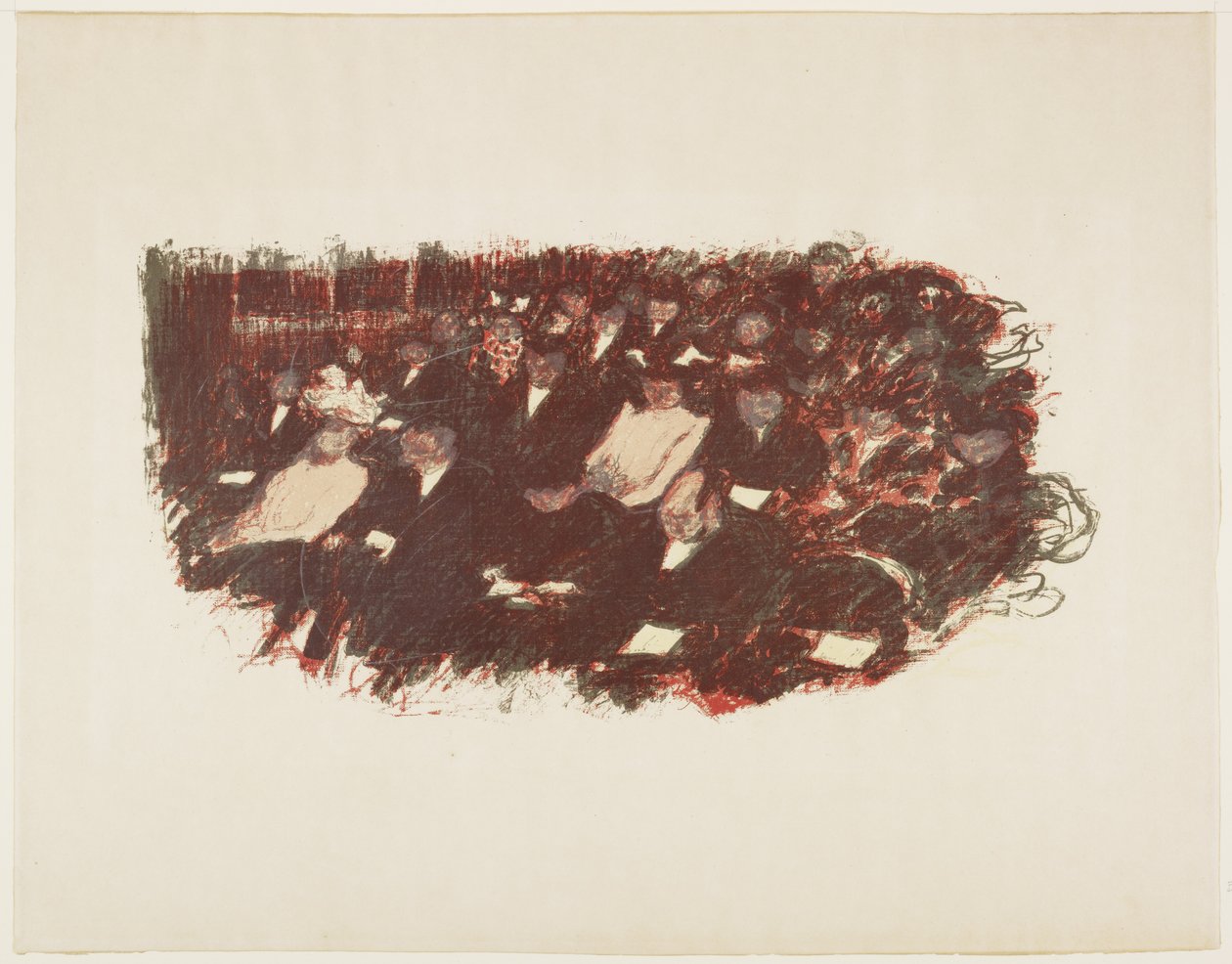 En el teatro, c. 1897-1898 (publicado 1899) de Pierre Bonnard