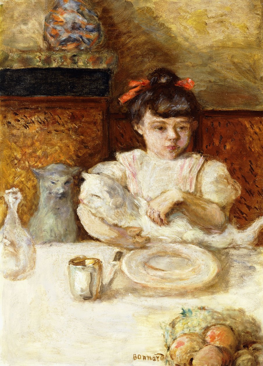 Niño y Gatos, c.1906 de Pierre Bonnard